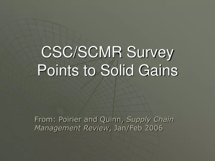 csc scmr survey points to solid gains