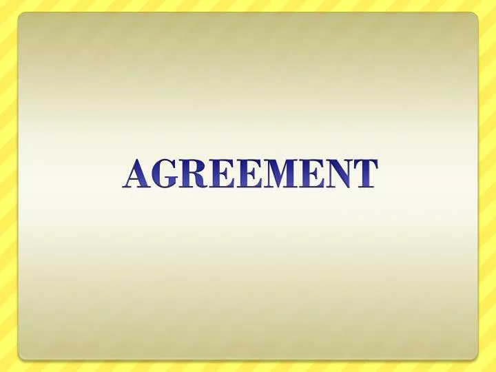 agreement