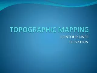 topographic mapping