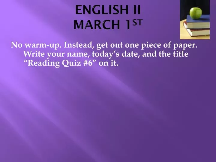 english ii march 1 st