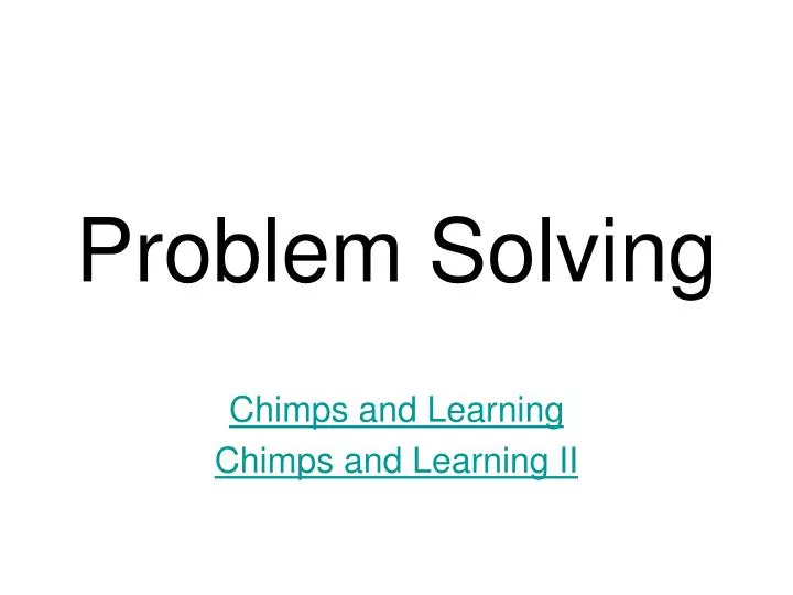 problem solving