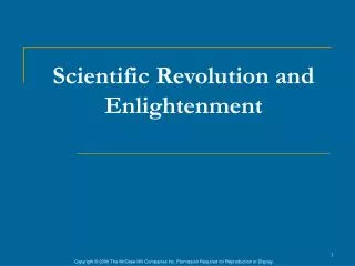 Scientific Revolution and Enlightenment