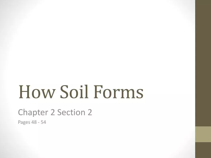 how soil forms