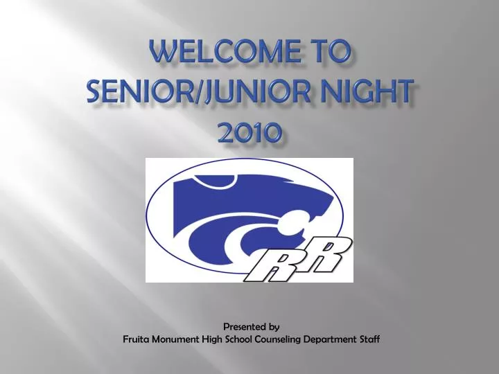 welcome to senior junior night 2010