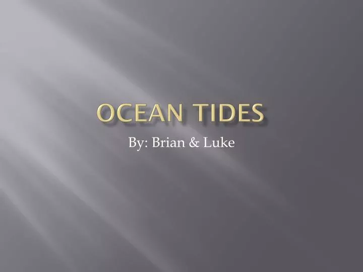 ocean tides