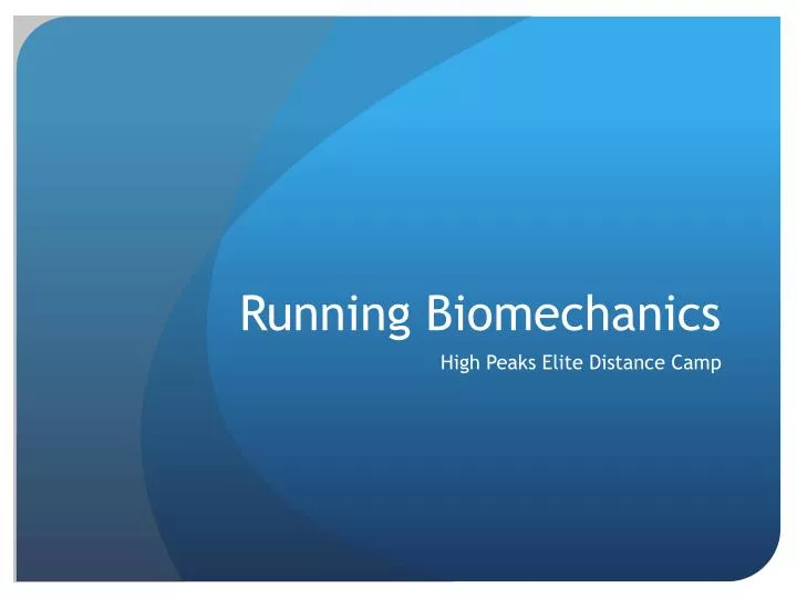 running biomechanics