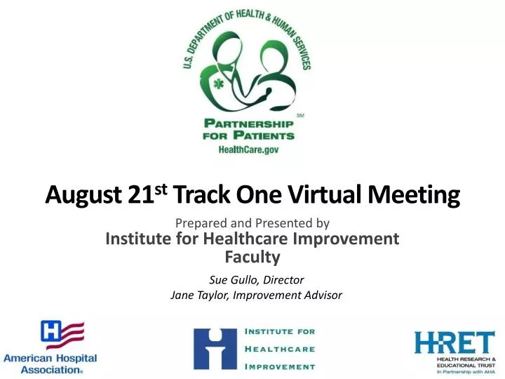 august 21 st track one virtual meeting