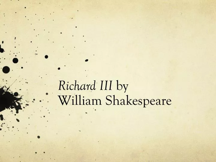 richard iii by william shakespeare