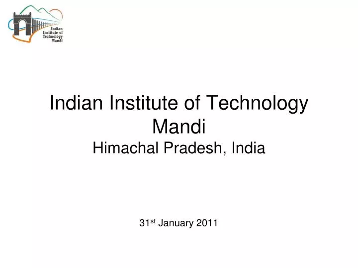 indian institute of technology mandi himachal pradesh india