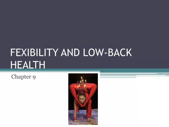 fexibility and low back health