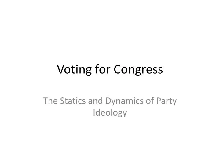 voting for congress