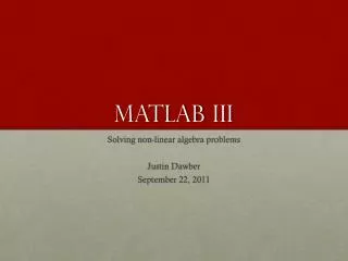 Matlab iiI