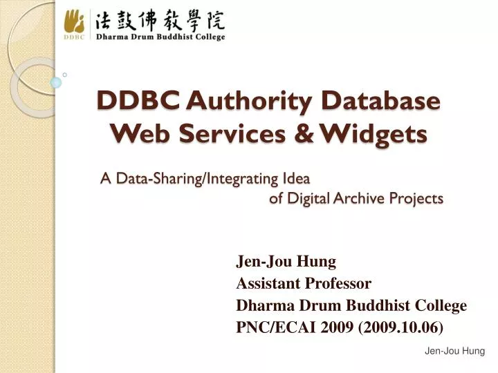 ddbc authority database web services widgets