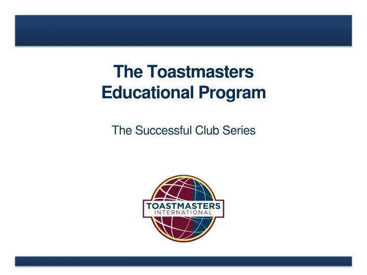 the toastmasters educational program
