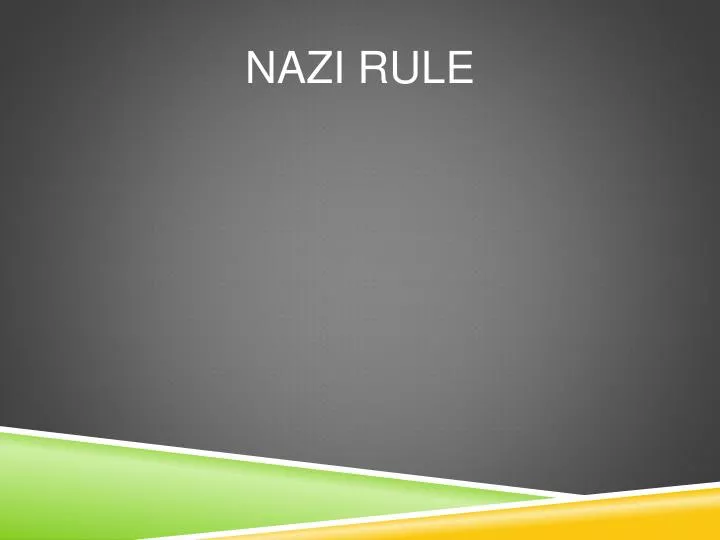 nazi rule