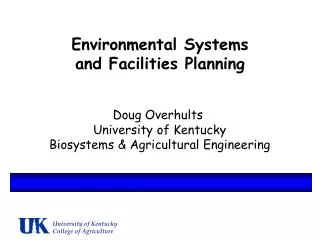 Environmental Systems and Facilities Planning