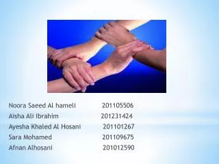 Noora Saeed Al hameli 201105506 Aisha Ali Ibrahim 201231424