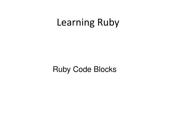 ruby code blocks