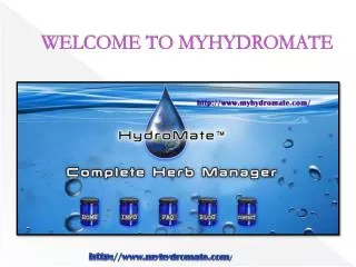 WELCOME TO MYHYDROMATE