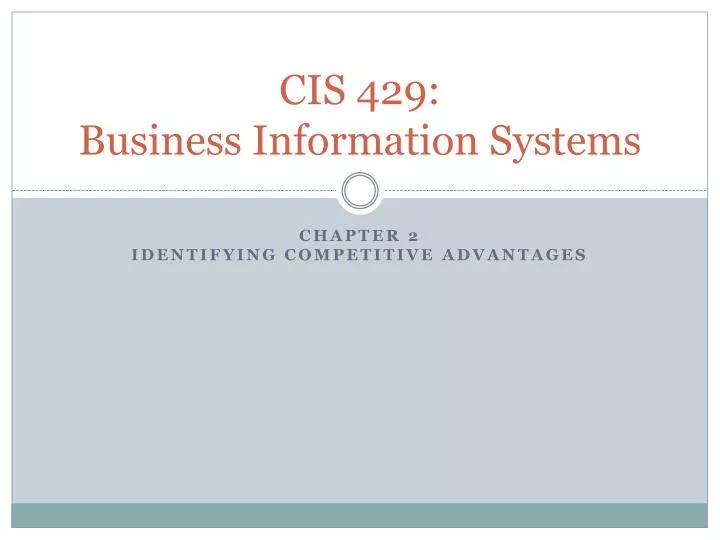 cis 429 business information systems