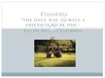 Recipe for Friendship: How to Be a Good Friend - slide 1