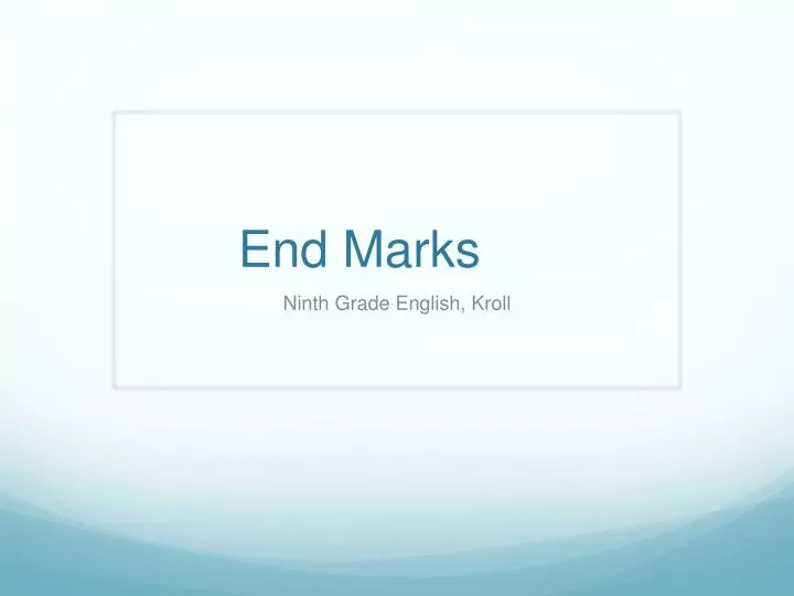 end marks