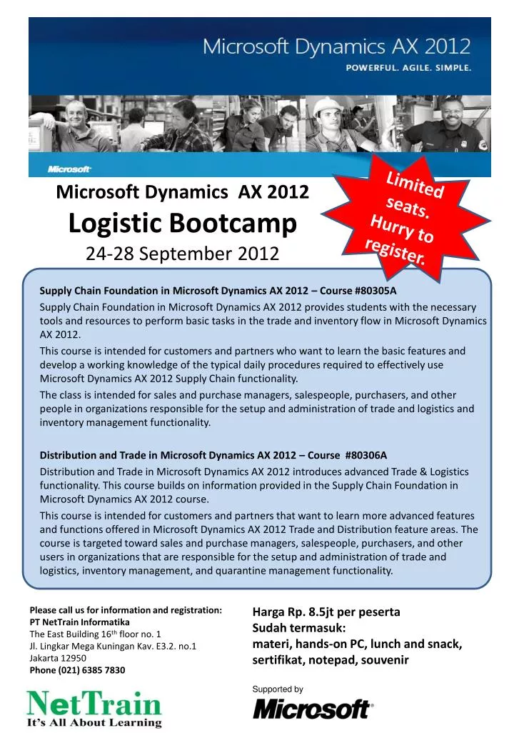 microsoft dynamics ax 2012 logistic bootcamp 24 28 september 2012