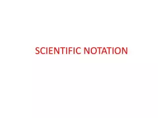 scientific notation