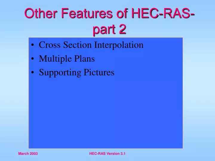 other features of hec ras part 2