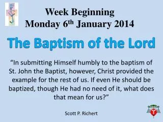 Week Beginning Monday 6 th January 2014