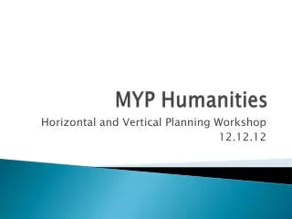 MYP Humanities