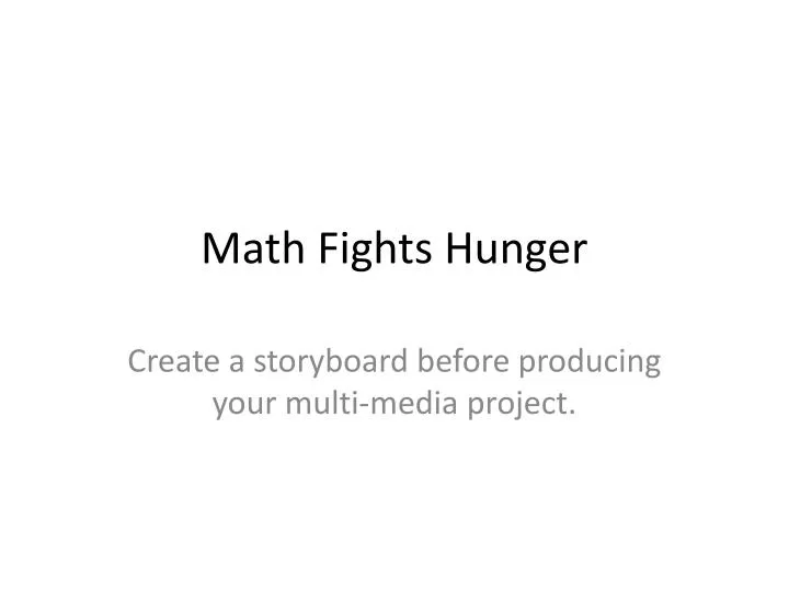 math fights hunger