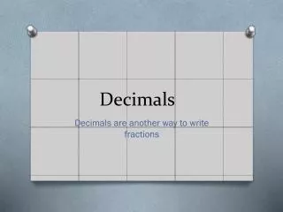 Decimals