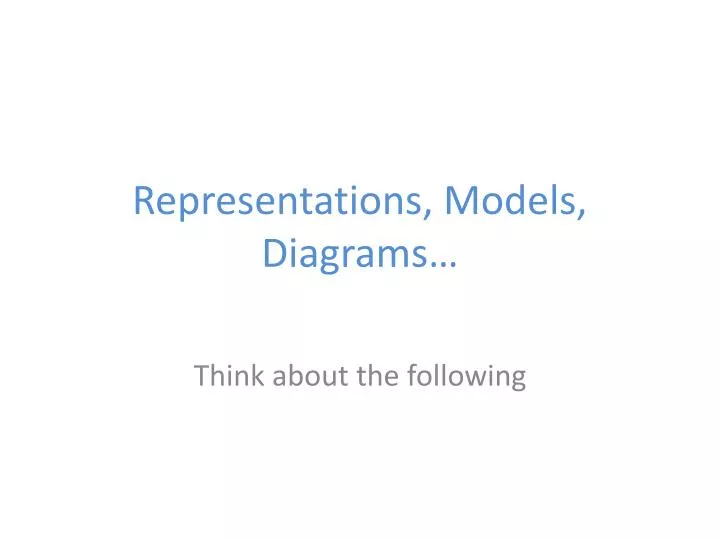 representations models diagrams