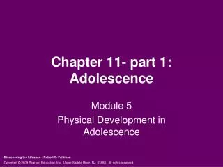 Chapter 11- part 1: Adolescence