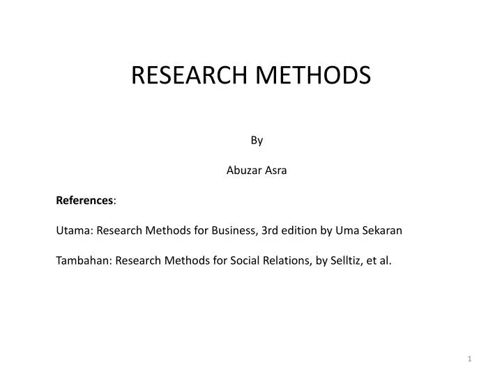 research methods