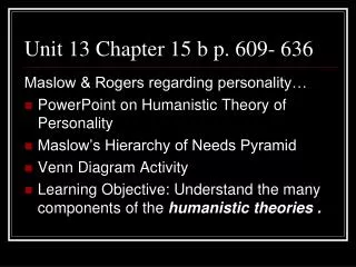 Unit 13 Chapter 15 b p. 609- 636