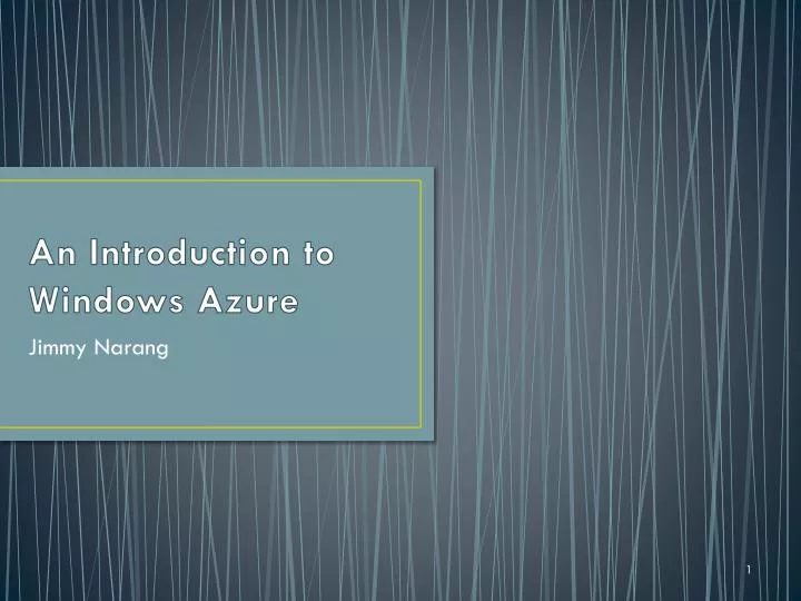 an introduction to windows azure