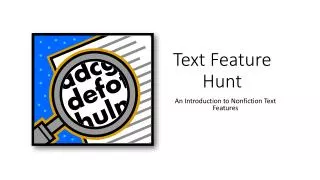 Text Feature Hunt