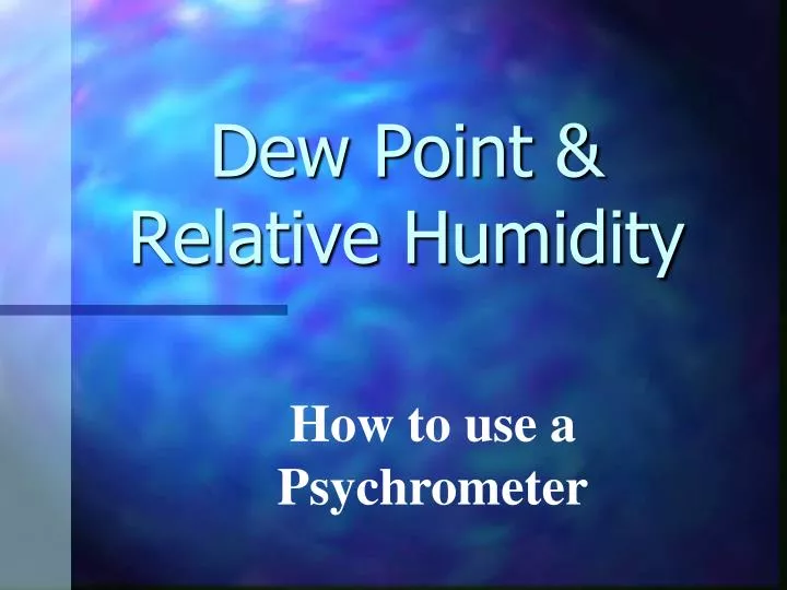 dew point relative humidity