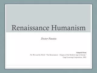 renaissance humanism