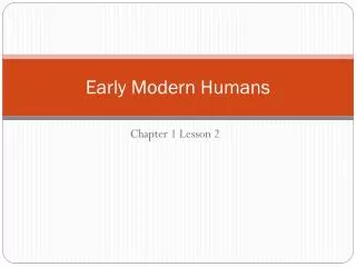 early modern humans