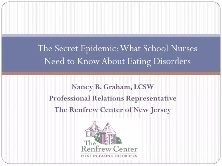 the secret epidemic what school nurses need to know about eating disorders