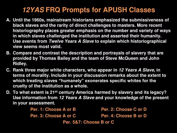 12yas frq prompts for apush classes