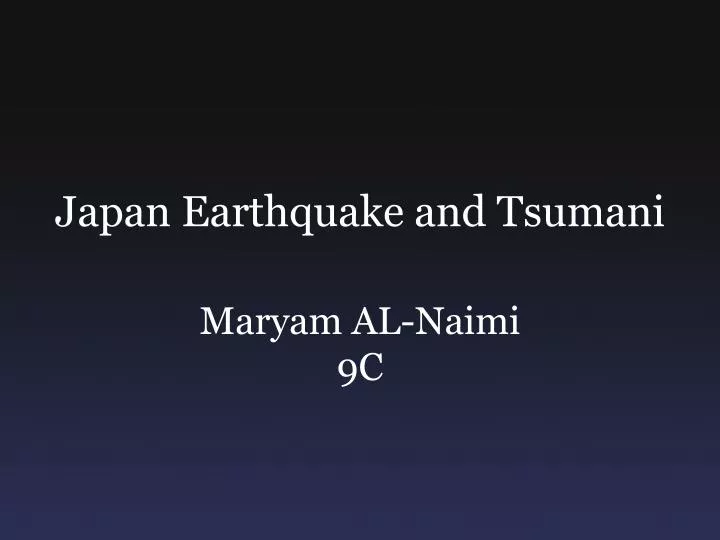 japan earthquake and tsumani