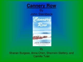 Cannery Row By John Steinbeck