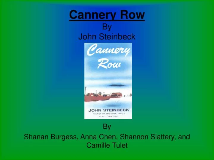 cannery row by john steinbeck