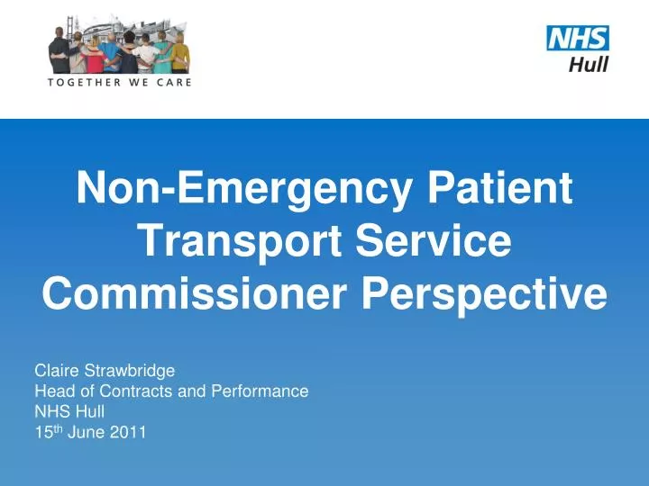 non emergency patient transport service commissioner perspective
