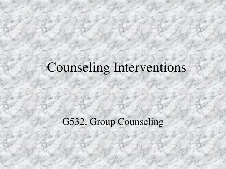 counseling interventions