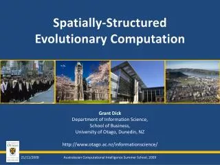 Spatially-Structured Evolutionary Computation